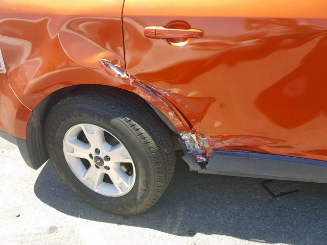 2FMDK38C77BB05344 - 2007 FORD EDGE SEL ORANGE photo 9