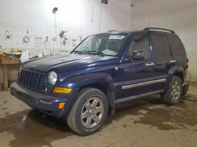 1J4GL48K67W598227 - 2007 JEEP LIBERTY SP BLUE photo 2