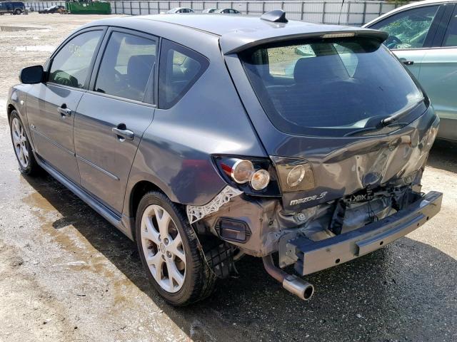 JM1BK343581782763 - 2008 MAZDA 3 HATCHBAC GRAY photo 3