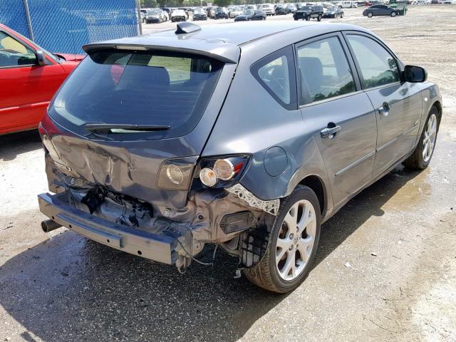 JM1BK343581782763 - 2008 MAZDA 3 HATCHBAC GRAY photo 4