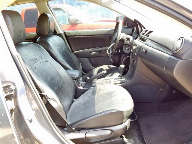 JM1BK343581782763 - 2008 MAZDA 3 HATCHBAC GRAY photo 5