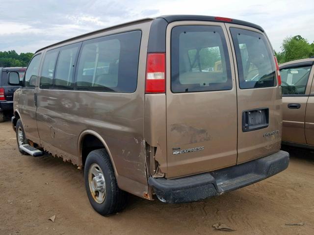 1GAGG25U631133175 - 2003 CHEVROLET EXPRESS G2 BROWN photo 3