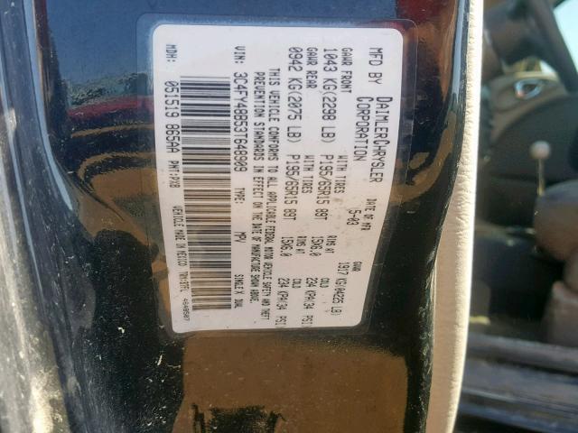 3C4FY48B53T648909 - 2003 CHRYSLER PT CRUISER BLACK photo 10