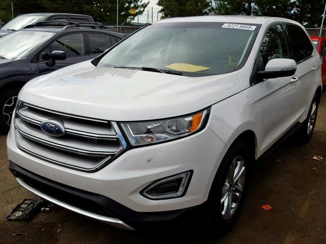 2FMPK4J85JBB51948 - 2018 FORD EDGE SEL WHITE photo 2