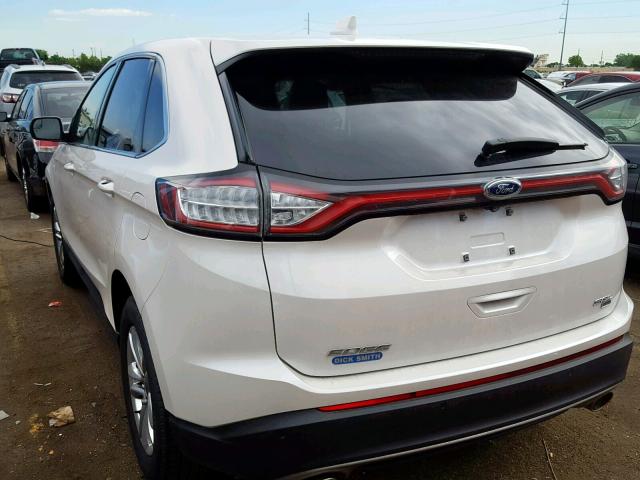 2FMPK4J85JBB51948 - 2018 FORD EDGE SEL WHITE photo 3