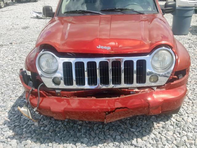 1J4GK58K76W233224 - 2006 JEEP LIBERTY LI RED photo 9