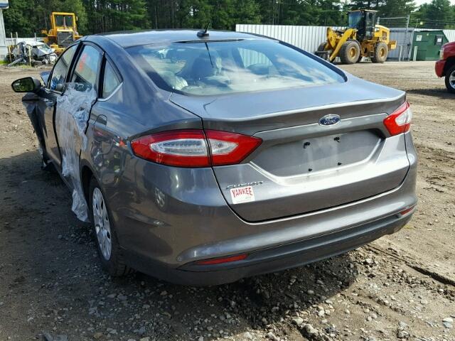 1FA6P0G76E5383094 - 2014 FORD FUSION S GRAY photo 3