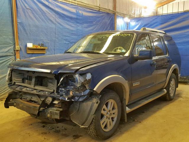 1FMEU74E36UB24494 - 2006 FORD EXPLORER E BLUE photo 2