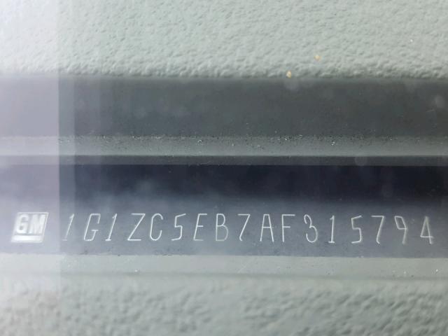 1G1ZC5EB7AF315794 - 2010 CHEVROLET MALIBU 1LT BLACK photo 10