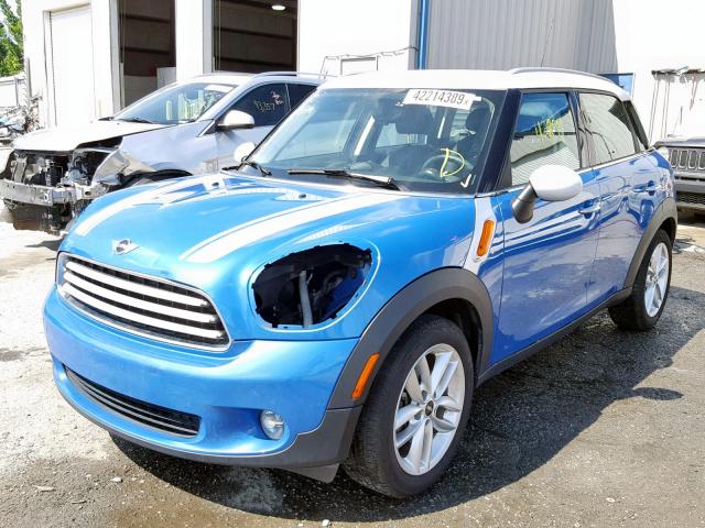 WMWZB3C57EWR39125 - 2014 MINI COOPER COU BLUE photo 2