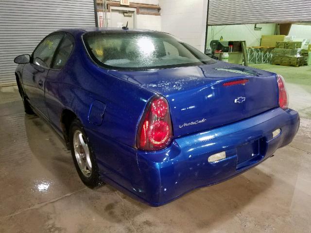 2G1WW12E159200642 - 2005 CHEVROLET MONTE CARL BLUE photo 3