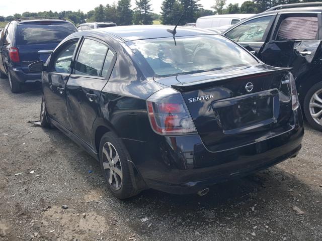 3N1AB6AP4CL734874 - 2012 NISSAN SENTRA 2.0 BLACK photo 3