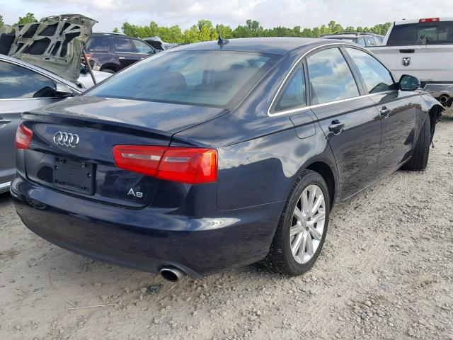 WAUGFAFC5DN131306 - 2013 AUDI A6 PREMIUM BLUE photo 4