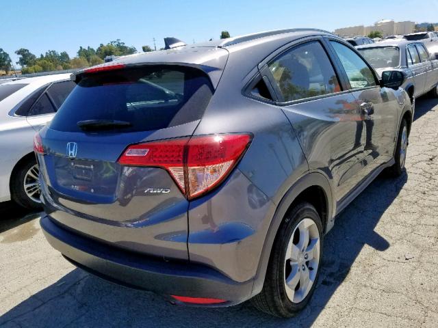 3CZRU6H71HM718191 - 2017 HONDA HR-V EXL GRAY photo 4