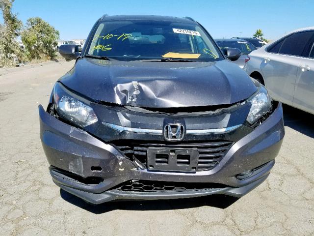 3CZRU6H71HM718191 - 2017 HONDA HR-V EXL GRAY photo 9