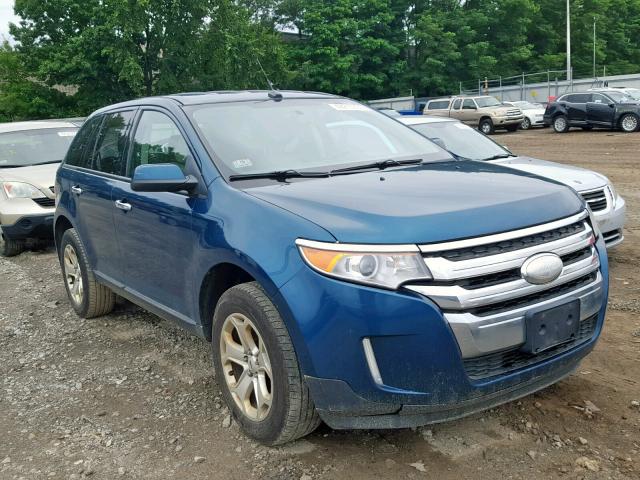 2FMDK4JC1BBB63636 - 2011 FORD EDGE SEL BLUE photo 1