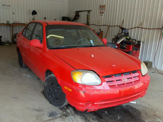 KMHCG45C35U610120 - 2005 HYUNDAI ACCENT GL RED photo 1