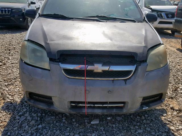 KL1TD56667B103925 - 2007 CHEVROLET AVEO BASE Gümüş foto 9