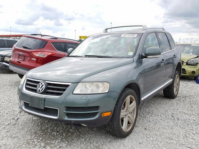 WVGCM77L04D075527 - 2004 VOLKSWAGEN TOUAREG 4. GREEN photo 2