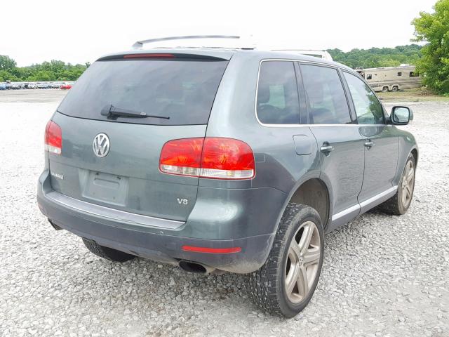 WVGCM77L04D075527 - 2004 VOLKSWAGEN TOUAREG 4. GREEN photo 4