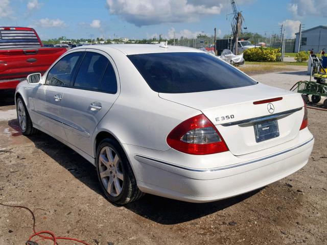 WDBUF56X57B098795 - 2007 MERCEDES-BENZ E 350 WHITE photo 3