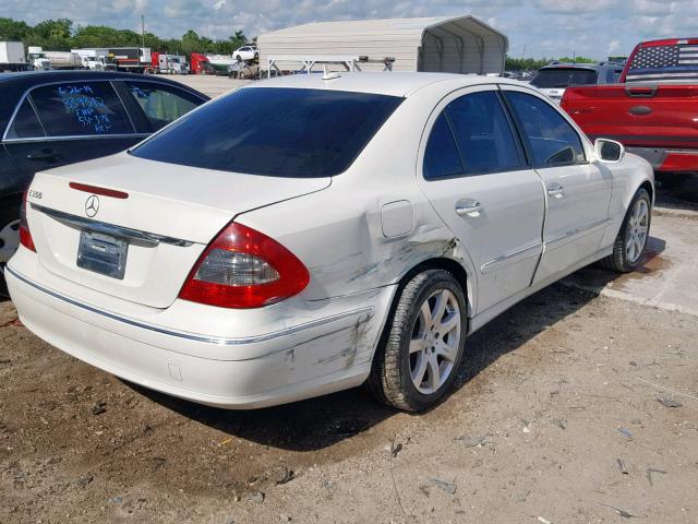 WDBUF56X57B098795 - 2007 MERCEDES-BENZ E 350 WHITE photo 4