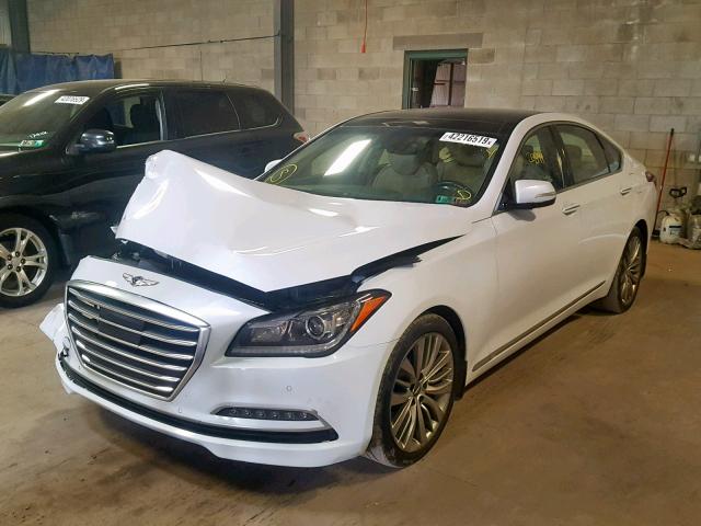 KMHGN4JF6HU209978 - 2017 GENESIS G80 ULTIMA WHITE photo 2