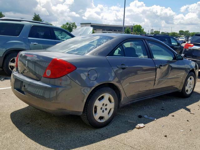 1G2ZF55B764291485 - 2006 PONTIAC G6 SE GRAY photo 4