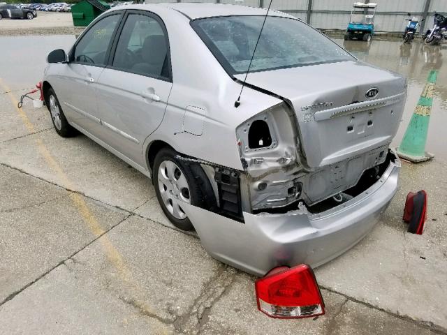 KNAFE221195631253 - 2009 KIA SPECTRA EX SILVER photo 3