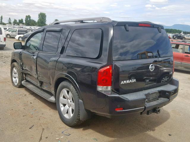 5N1AA08C68N602153 - 2008 NISSAN ARMADA SE BLACK photo 3