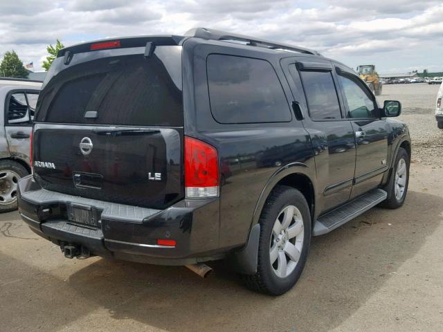 5N1AA08C68N602153 - 2008 NISSAN ARMADA SE BLACK photo 4