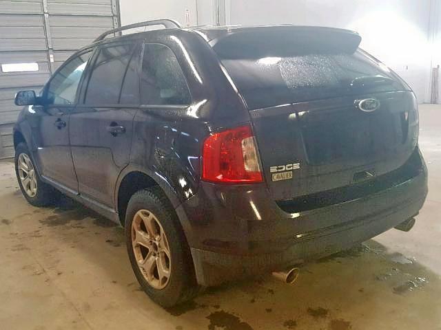 2FMDK3JC1DBA72461 - 2013 FORD EDGE SEL BLACK photo 3