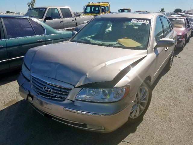 KMHFC46F37A148616 - 2007 HYUNDAI AZERA SE BEIGE photo 2