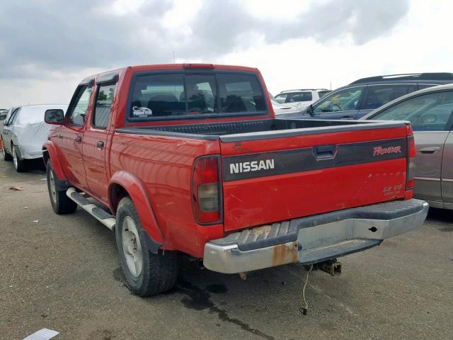 1N6ED27T6YC305533 - 2000 NISSAN FRONTIER C RED photo 3