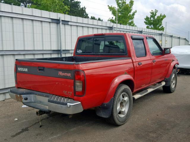 1N6ED27T6YC305533 - 2000 NISSAN FRONTIER C RED photo 4