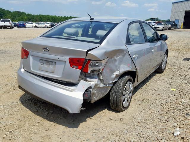 KNAFU4A25A5049704 - 2010 KIA FORTE EX SILVER photo 4