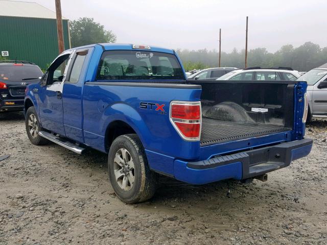 1FTFX1EF8BFB27670 - 2011 FORD F150 SUPER BLUE photo 3