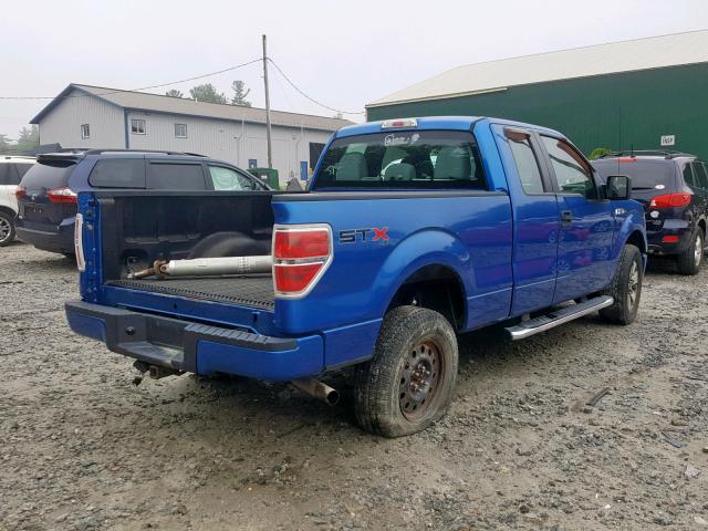 1FTFX1EF8BFB27670 - 2011 FORD F150 SUPER BLUE photo 4