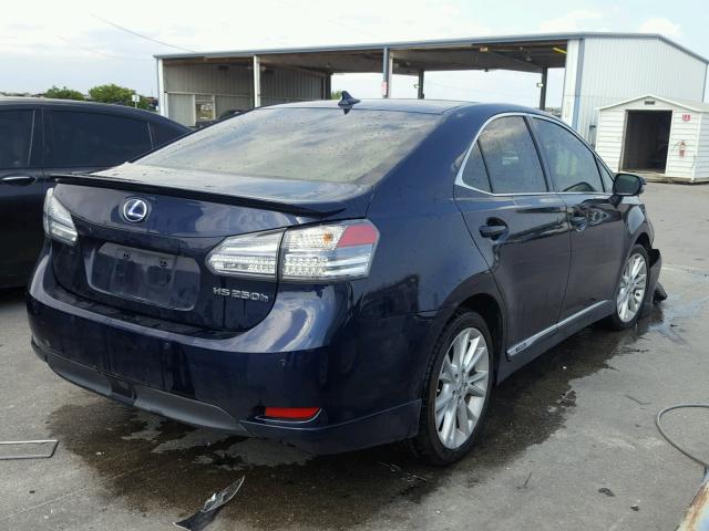 JTHBB1BA7B2046283 - 2011 LEXUS HS 250H BLUE photo 4