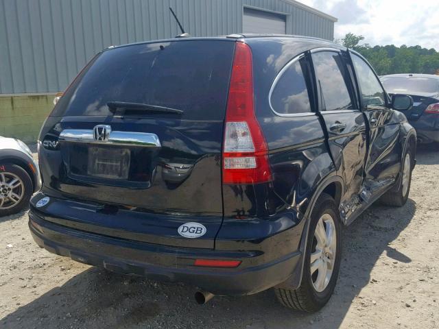 5J6RE3H72AL051103 - 2010 HONDA CR-V EXL BLACK photo 4