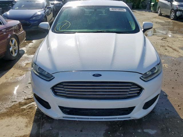 3FA6P0G79ER338857 - 2014 FORD FUSION S WHITE photo 9