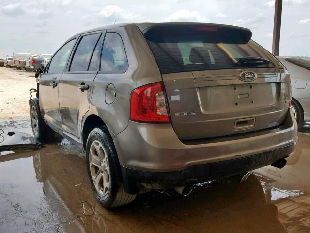 2FMDK3JCXCBA20034 - 2012 FORD EDGE SEL GRAY photo 3