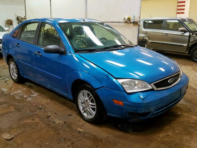 1FAFP34N07W270503 - 2007 FORD FOCUS ZX4 BLUE photo 1