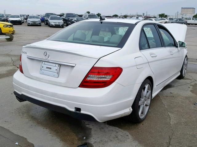 WDDGF4HBXEA961173 - 2014 MERCEDES-BENZ C 250 WHITE photo 4