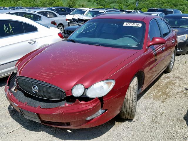 2G4WD532151257426 - 2005 BUICK LACROSSE C MAROON photo 2