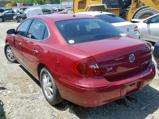 2G4WD532151257426 - 2005 BUICK LACROSSE C MAROON photo 3