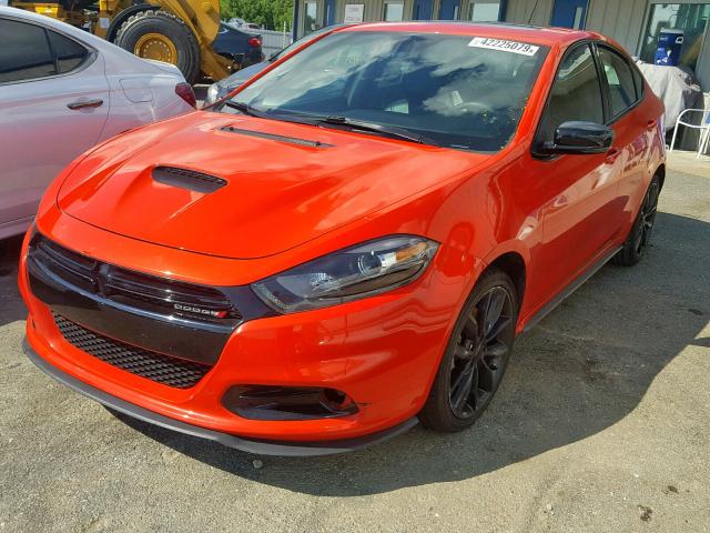 1C3CDFEBXGD732948 - 2016 DODGE DART GT ORANGE photo 2