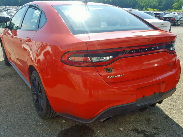 1C3CDFEBXGD732948 - 2016 DODGE DART GT ORANGE photo 3