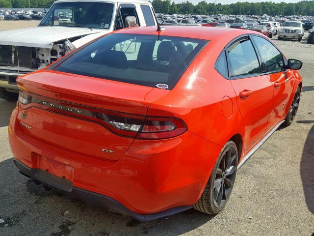 1C3CDFEBXGD732948 - 2016 DODGE DART GT ORANGE photo 4