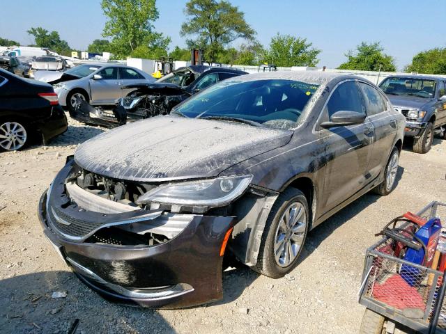 1C3CCCAB3GN137652 - 2016 CHRYSLER 200 LIMITE CHARCOAL photo 2